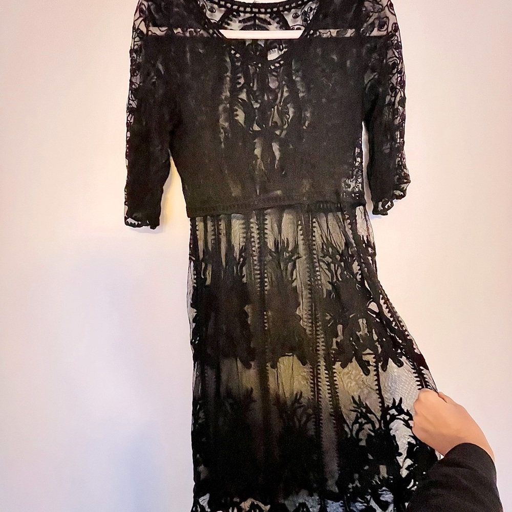 Black lace dress